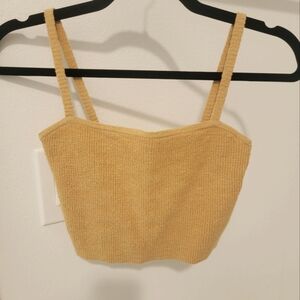 Madewell Cropped Yellow Top NWT Size XS